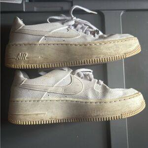 Nike Shoes Womens 8 Air Force 1 Platform Sneakers White Lace Up Low